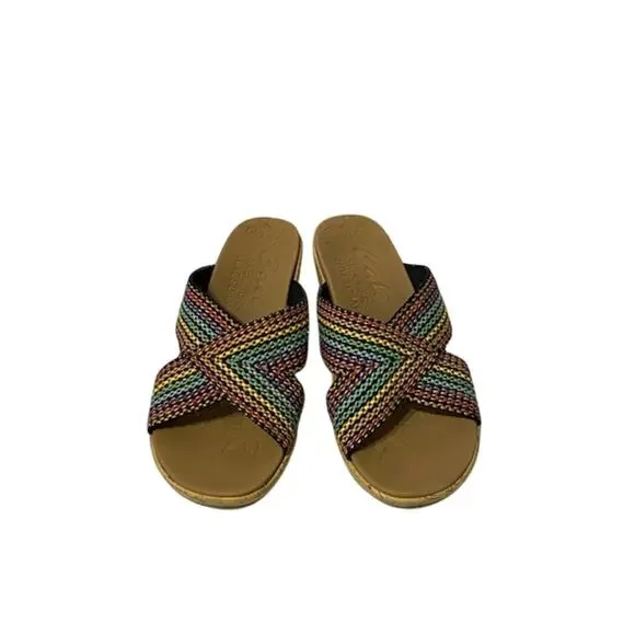 CALI SKECHERS Luxe Foam Women's 8 Beverlee Delighted Wedge Sandals Comfort Shoes - Picture 2 of 7